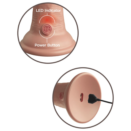 King Cock Elite 8 Inch Dual Density Vibrating Silicone Dildo