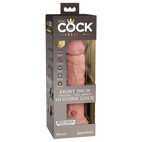 King Cock Elite 8 Inch Dual Density Vibrating Silicone Dildo
