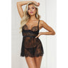 Lace & Satin Babydoll & Panty Set