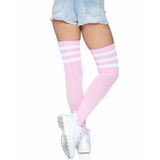 Leg Avenue 3 Stripes Athletic Ribbed Thigh Highs