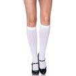 Leg Avenue Nylon Opaque Knee Highs - White