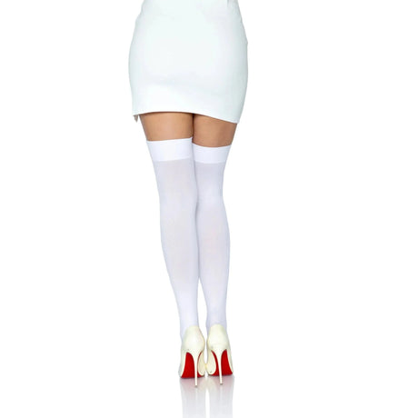 Leg Avenue Opaque Nylon Over Thigh Highs