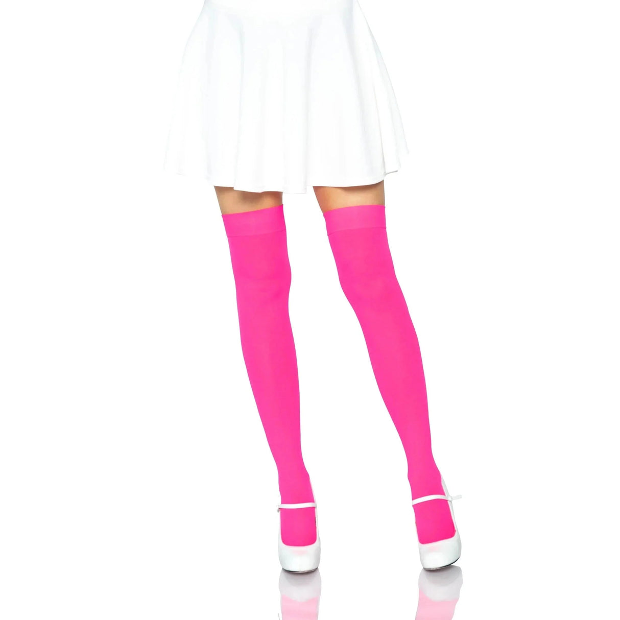 Leg Avenue Opaque Nylon Over Thigh Highs