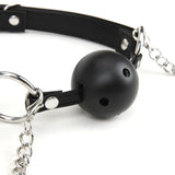 Lux Fetish Breathable Gag with Nipple Clamp