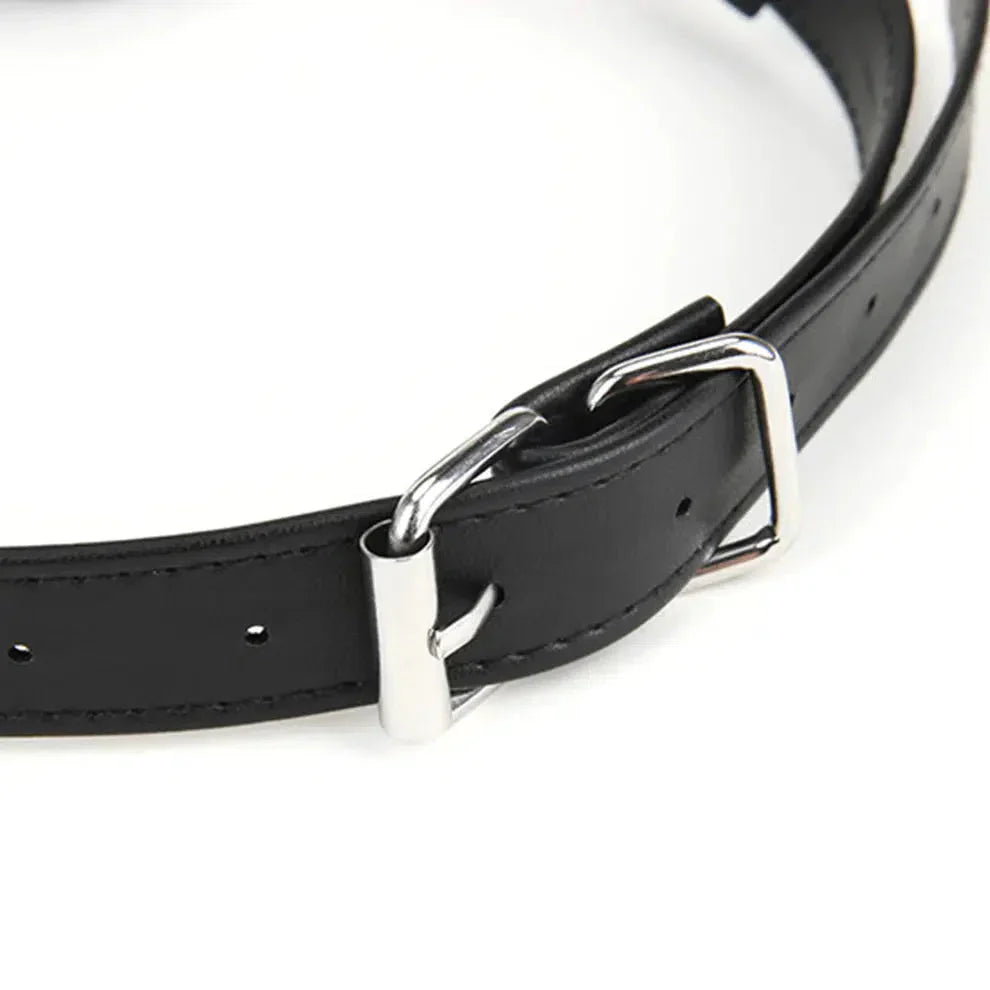 Lux Fetish Breathable Gag with Nipple Clamp