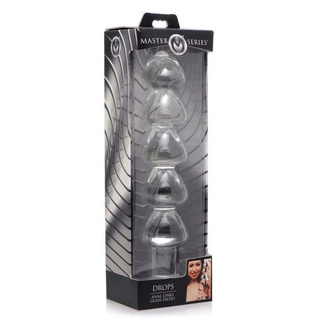 Master Series Drops Anal Links Glass Dildo