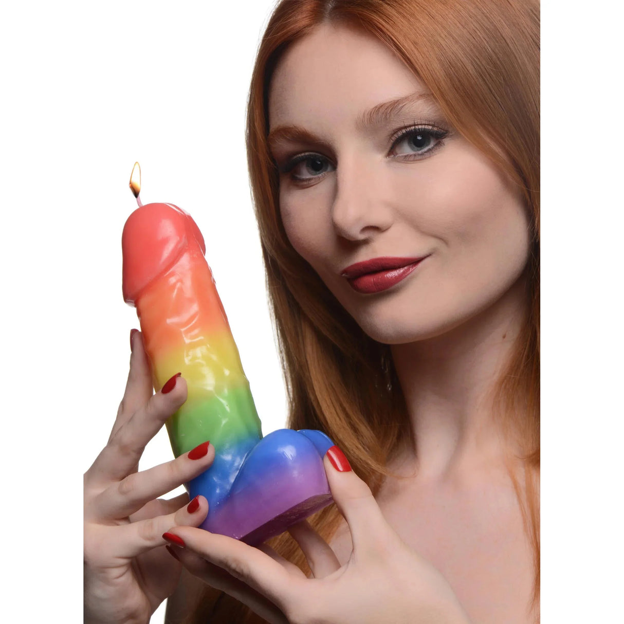 Master Series Pride Pecker Rainbow Dick Drip Candle