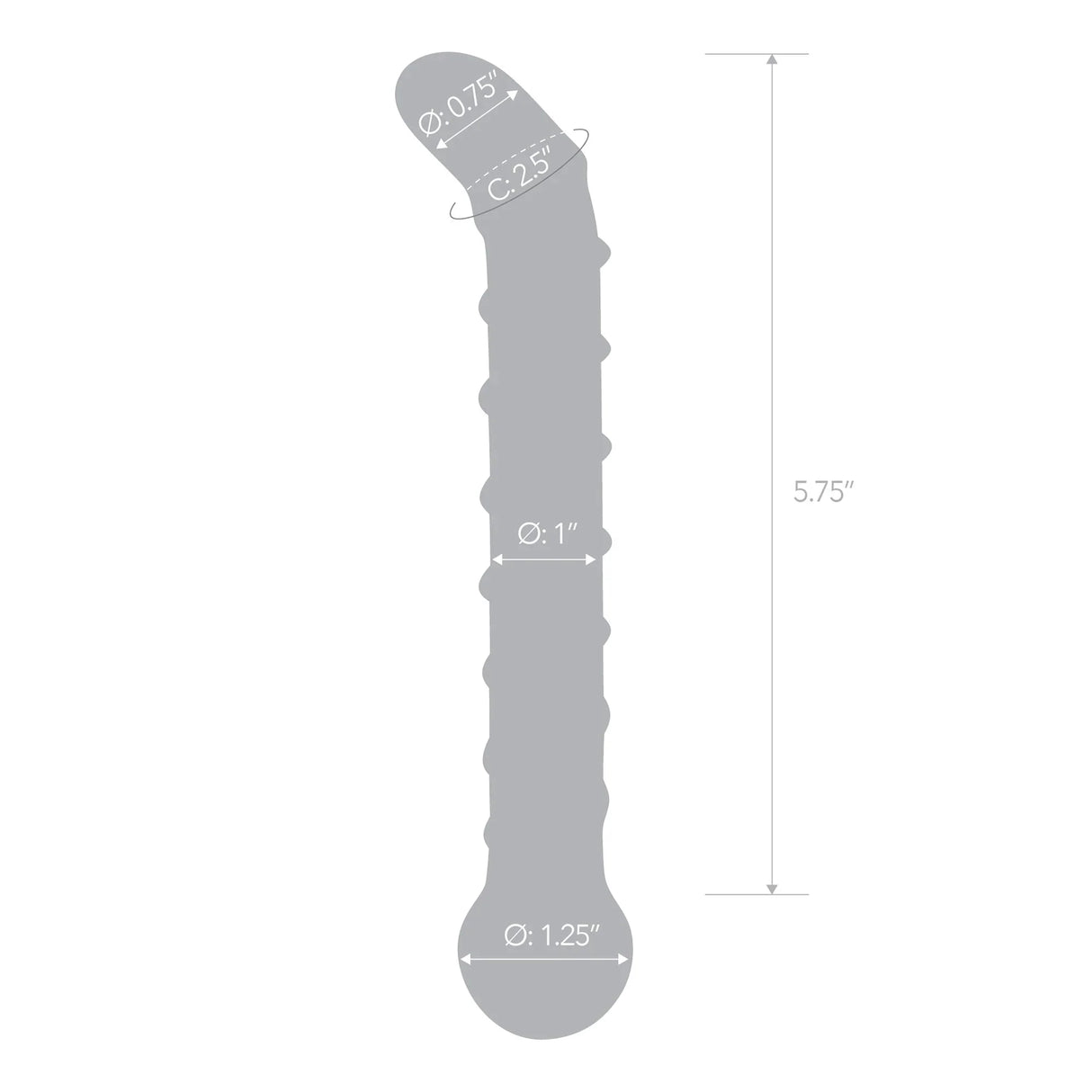 Glas Mr. Swirly 6.5 Inch Glass Curved Dildo