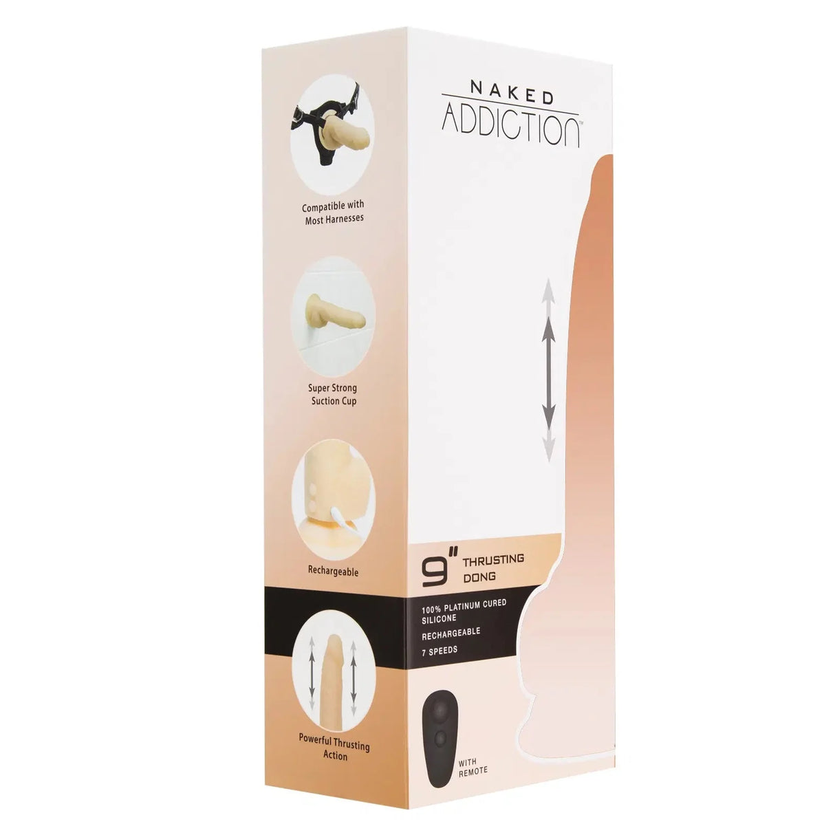 Naked Addiction 9 Inch Thrusting Dildo