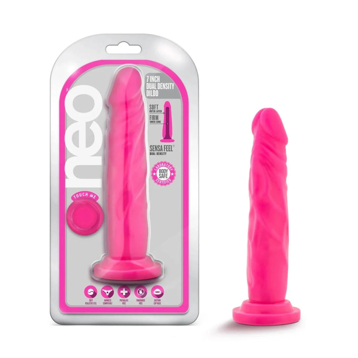 Neo Dual Density Harness Compatible Dildo Toy