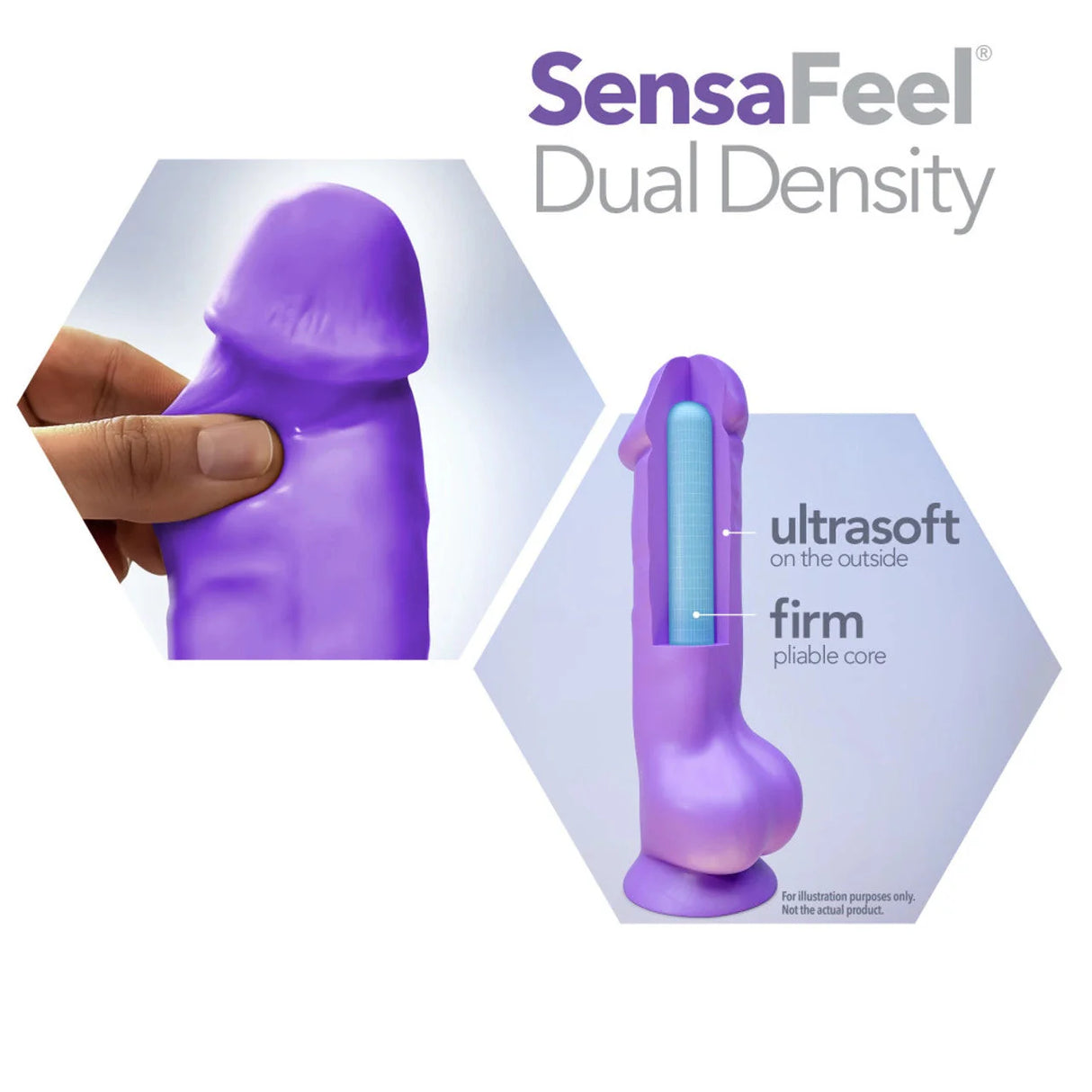 Neo Dual Density Harness Compatible Dildo Toy