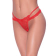Ooh La Lace Cross Strap Split Crotch Tanga Panty