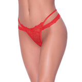 Ooh La Lace Cross Strap Split Crotch Tanga Panty
