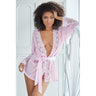 Open Back Lace Robe with G-String