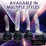 7 Inch Glass Dildo with Silicone Base