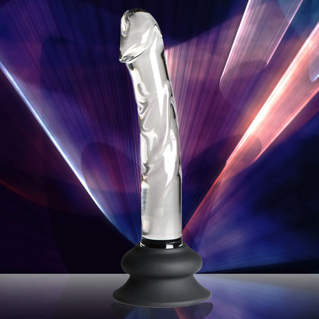 7 Inch Glass Dildo with Silicone Base