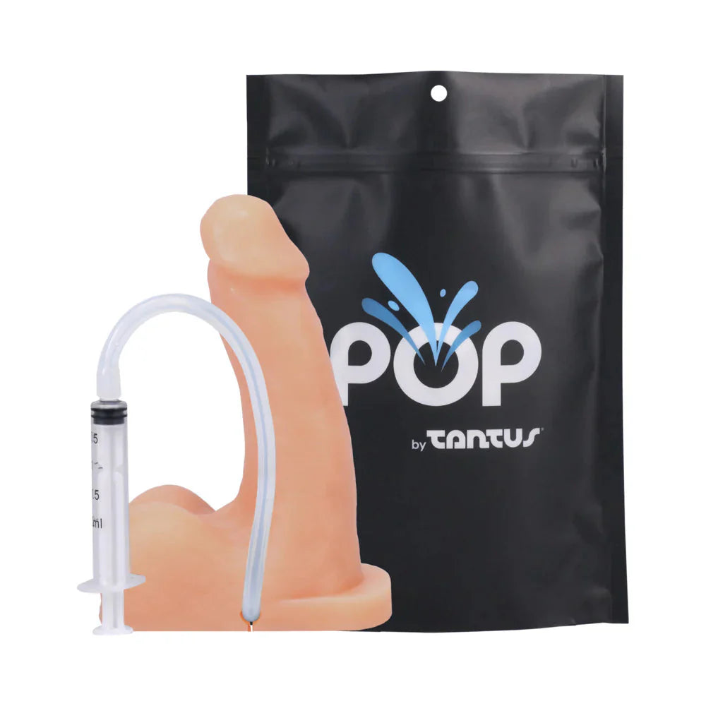 POP N' Play Squirting Packer Dildo - Cream