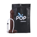 POP Squirting Silicone Dildo - Espresso