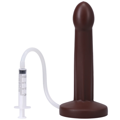 POP Squirting Silicone Dildo - Espresso