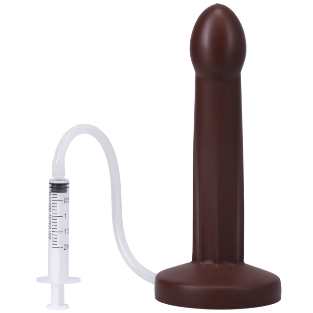 POP Squirting Silicone Dildo - Espresso