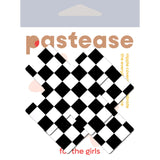 Pastease Black & White Checker Cross Nipple Pasties