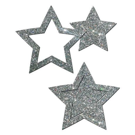 Pastease Peek-a-Boob Glitter Frame & Center Nipple Pasties