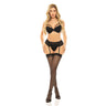 Pink Lipstick Come To Me Bra, Garter Belt & G-string