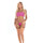Pink Lipstick Dance With Me Large Fishnet Romper