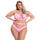 Pink Lipstick Neon Dreams Bra & High Waist Thong - Queen