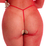 Pink Lipstick Risque Crotchless Bodystocking