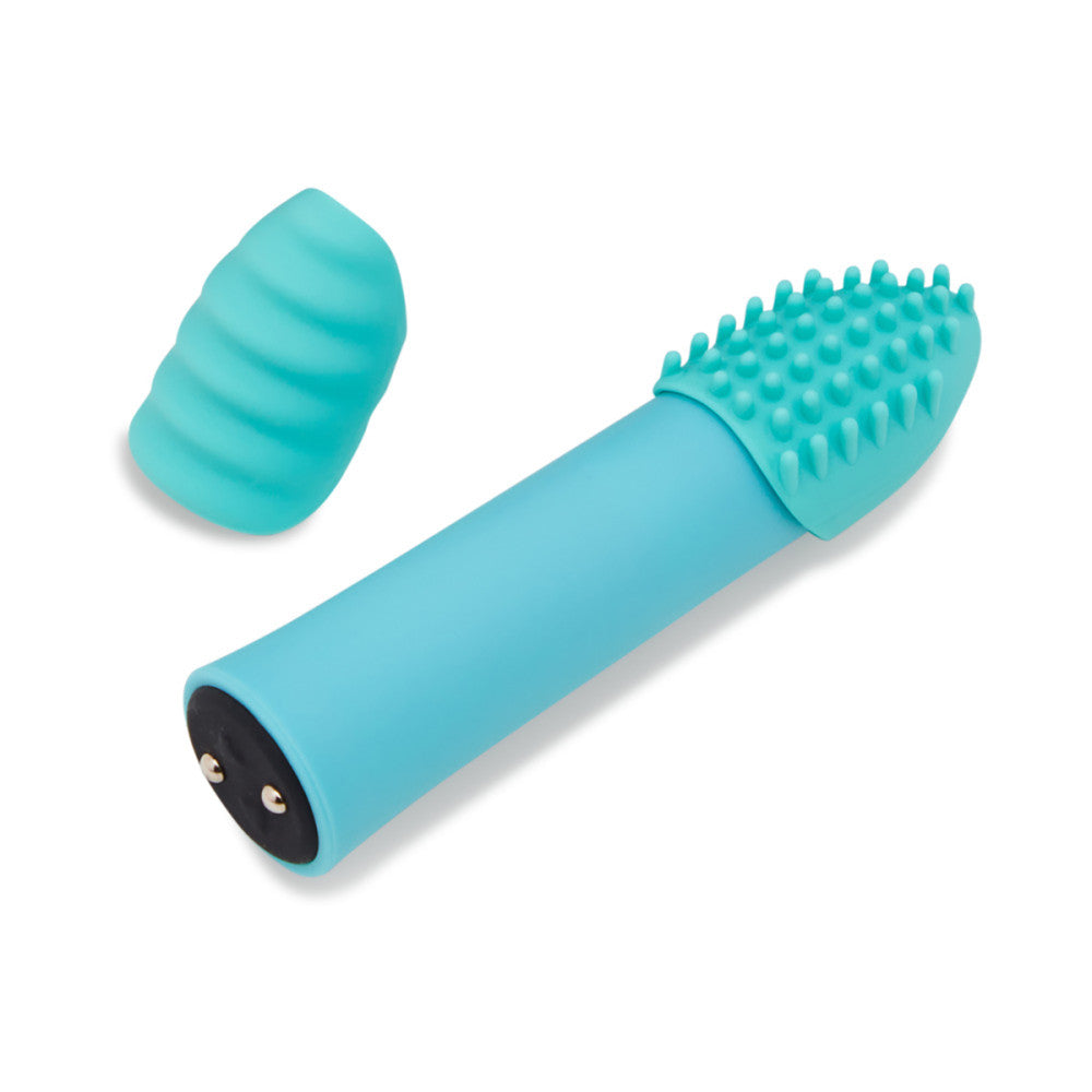 Point Plus Rechargeable Bullet Vibrator with Textured Tips