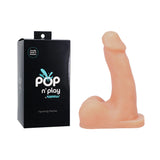 Pop N' Play Silicone Squirting Packer Dildo - Cream