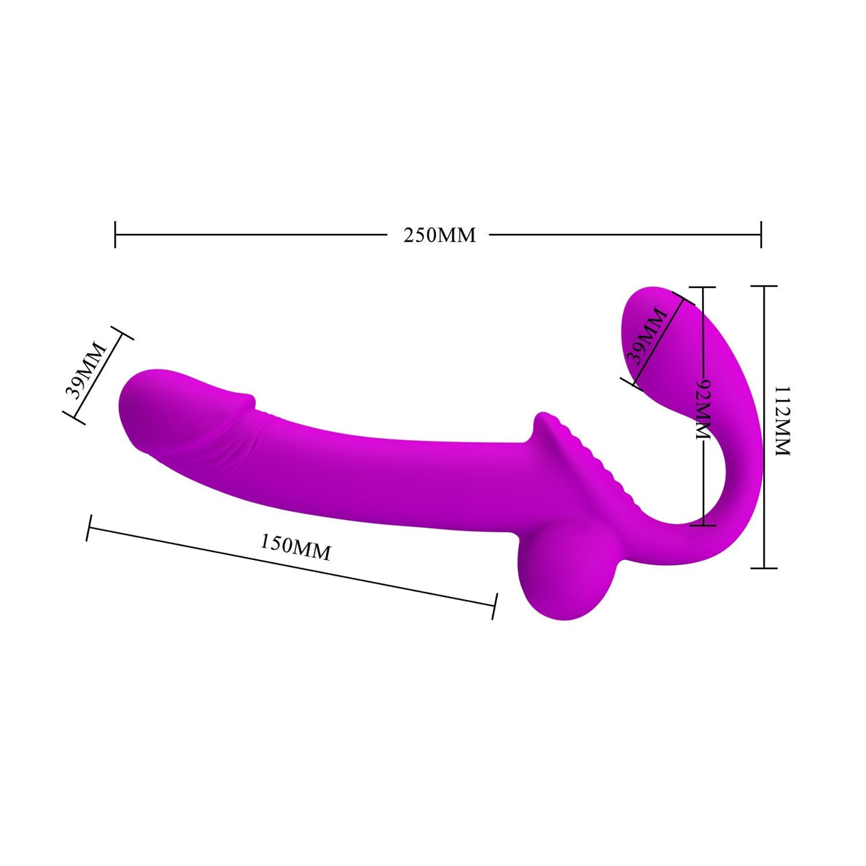 Pretty Love Kelpie Squirting Strapless Strap On Dildo