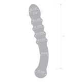 Purple Rain Ribbed Glass Dildo