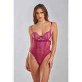 Quinn Cross Dyed Galloon Lace & Mesh Teddy