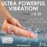 Real Skin 8 Inch Vibrating Realistic Skin Silicone Dildo
