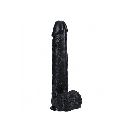 RealRock 15 Inch Dildo with Balls - Black