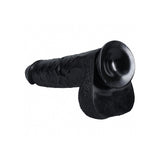 RealRock 15 Inch Dildo with Balls - Black