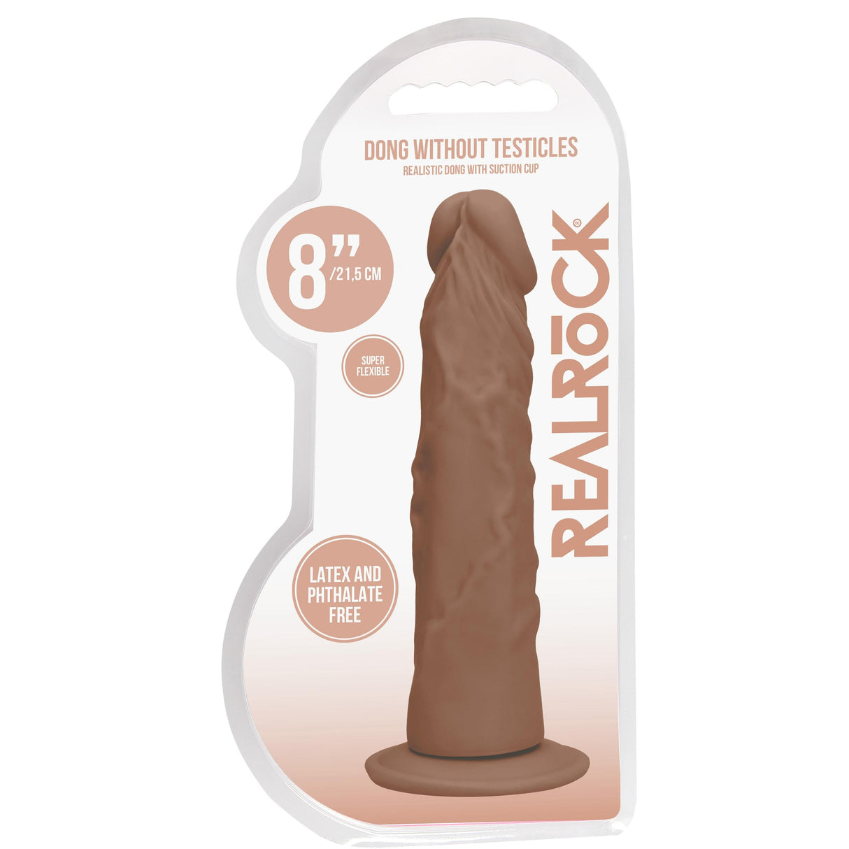 RealRock 8 Inch Soft & Flexible Dildo