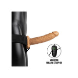 RealRock 8 Inch Vibrating Hollow Strap-On