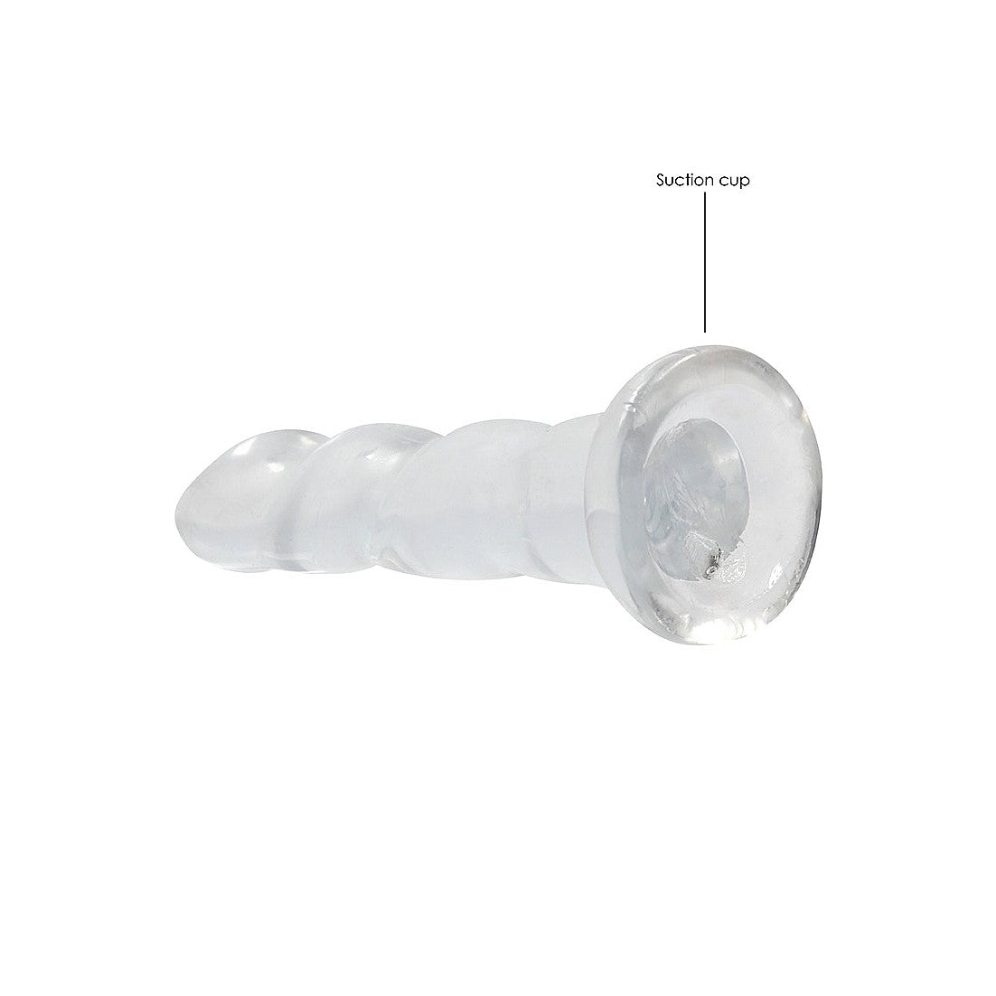 RealRock Crystal Clear 7 Inch Flexible Clear Dildo