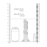 RealRock Crystal Clear 7 Inch Flexible Clear Dildo