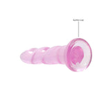 RealRock Crystal Clear 7 Inch Flexible Non Realistic Pink Dildo