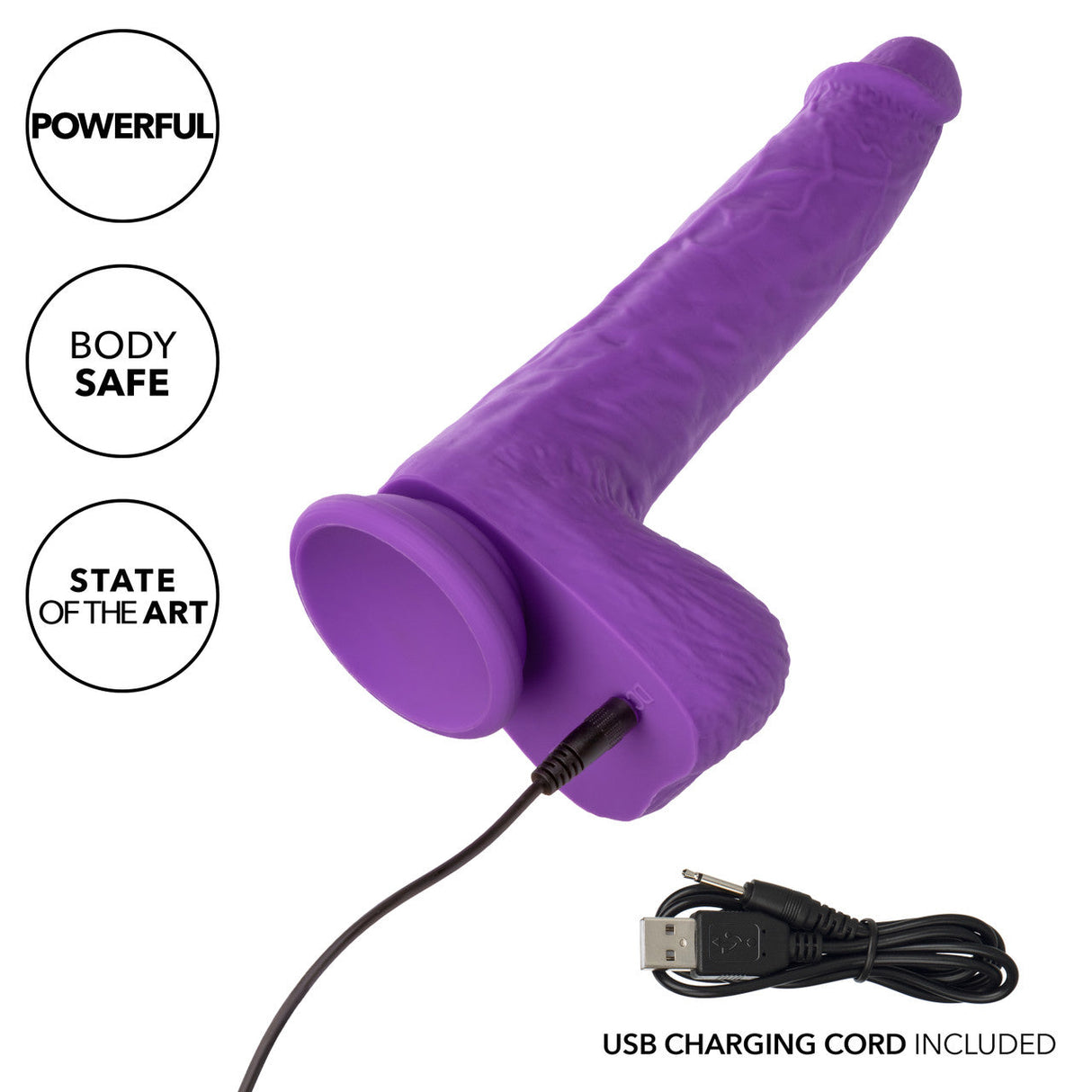 Rechargeable Gyrating & Thrusting Silicone Dildo