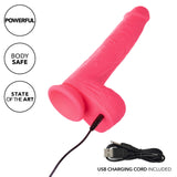 Rechargeable Rumbling & Thrusting Silicone Dildo