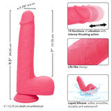 Rechargeable Rumbling & Thrusting Silicone Dildo