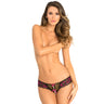 Rene Rofe Crotchless Lace Thong Panty with Bows