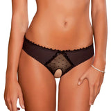 Rene Rofe Frills Crotchless Panty with Back Bows