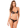 Rene Rofe Lace Peek A Boo & Crotchless Thong