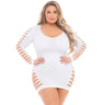 Rene Rofe Pink Lipstick Bold Babe Longe Sleeve Dress - Queen